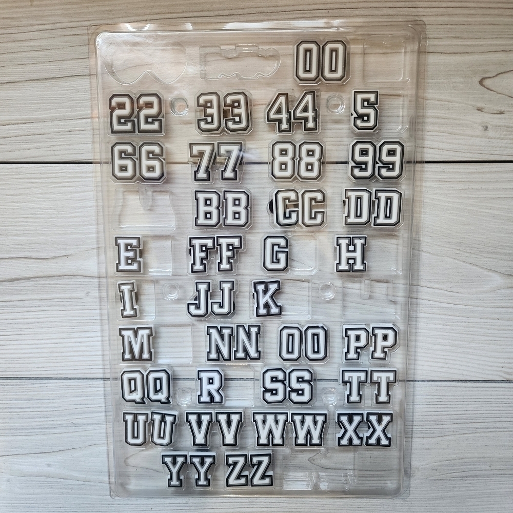 Jibbitz Charms for Crocs Black and White Letters And Numbers Set Of 58